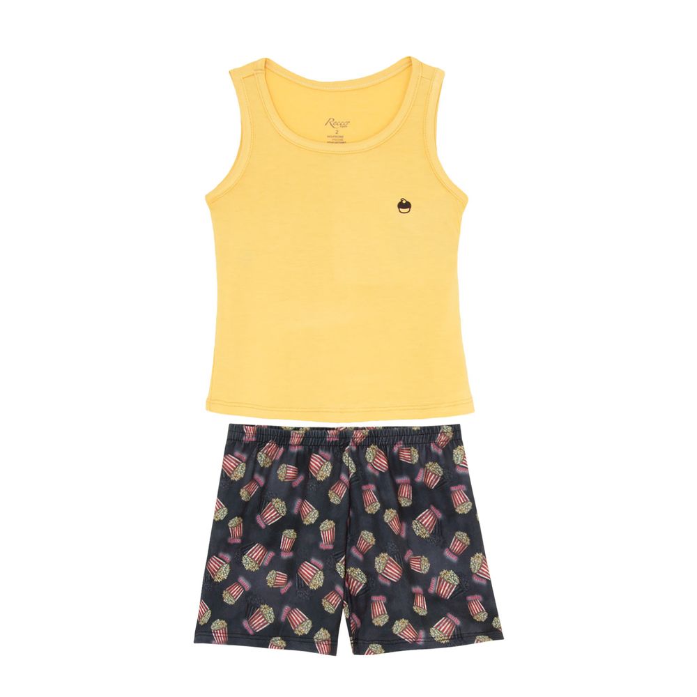 Shortdoll-Infantil-Recco-Regata-Viscolycra-Pipoca