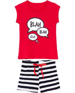 Pijama-Curto-Feminino-Kalm-100--Algodao-Listras-Blah