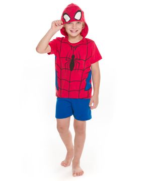 Pijama-Infantil-Masculino-Marvel-Capuz-Homem-Aranha