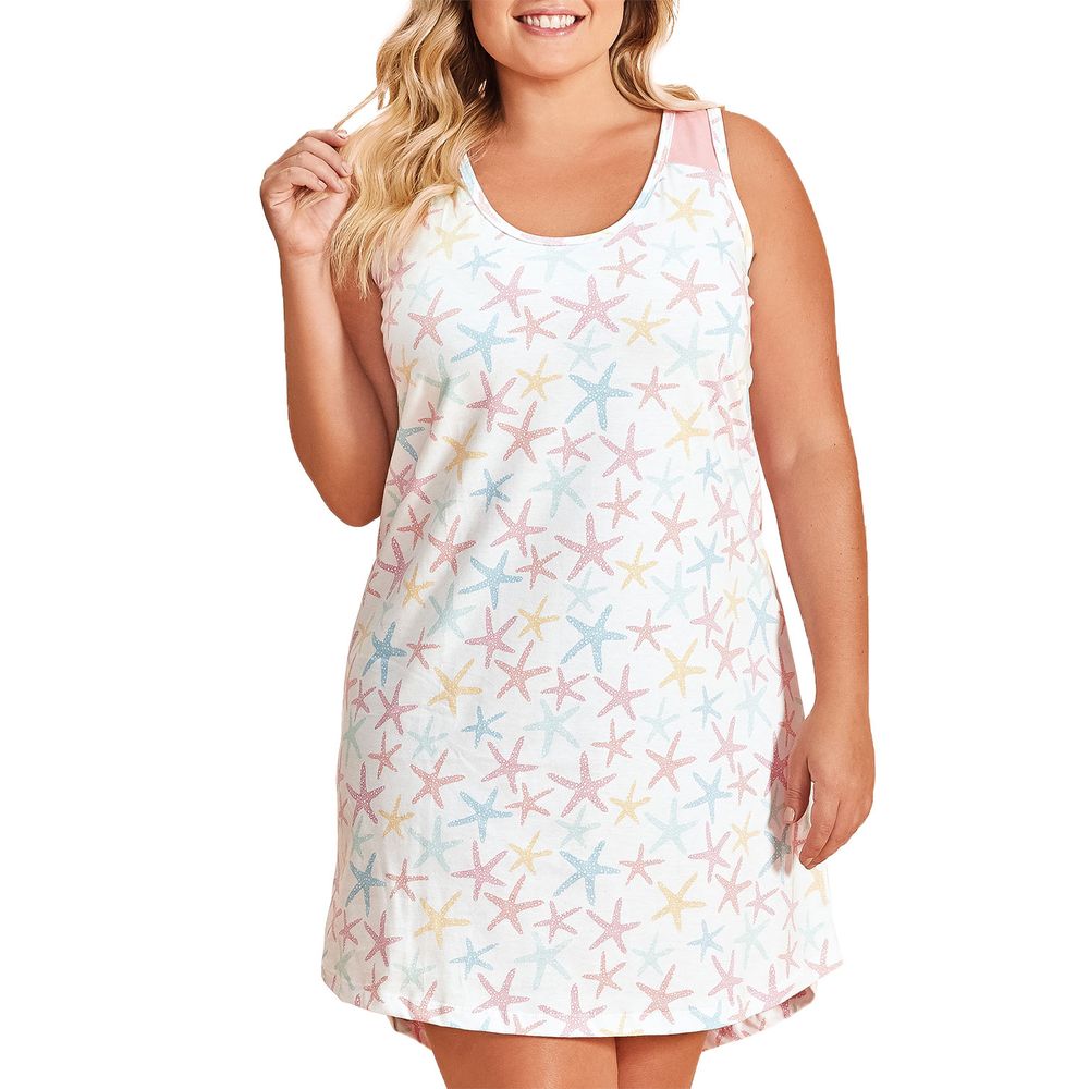 Camisola-Plus-Size-Regata-Lua-Encantada-Estrela-do-Mar