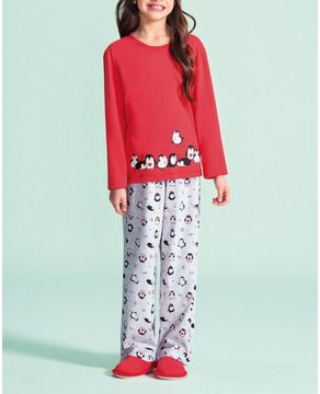 Pijama-Infantil-Feminino-Lua-Encantada-Algodao-Pinguim