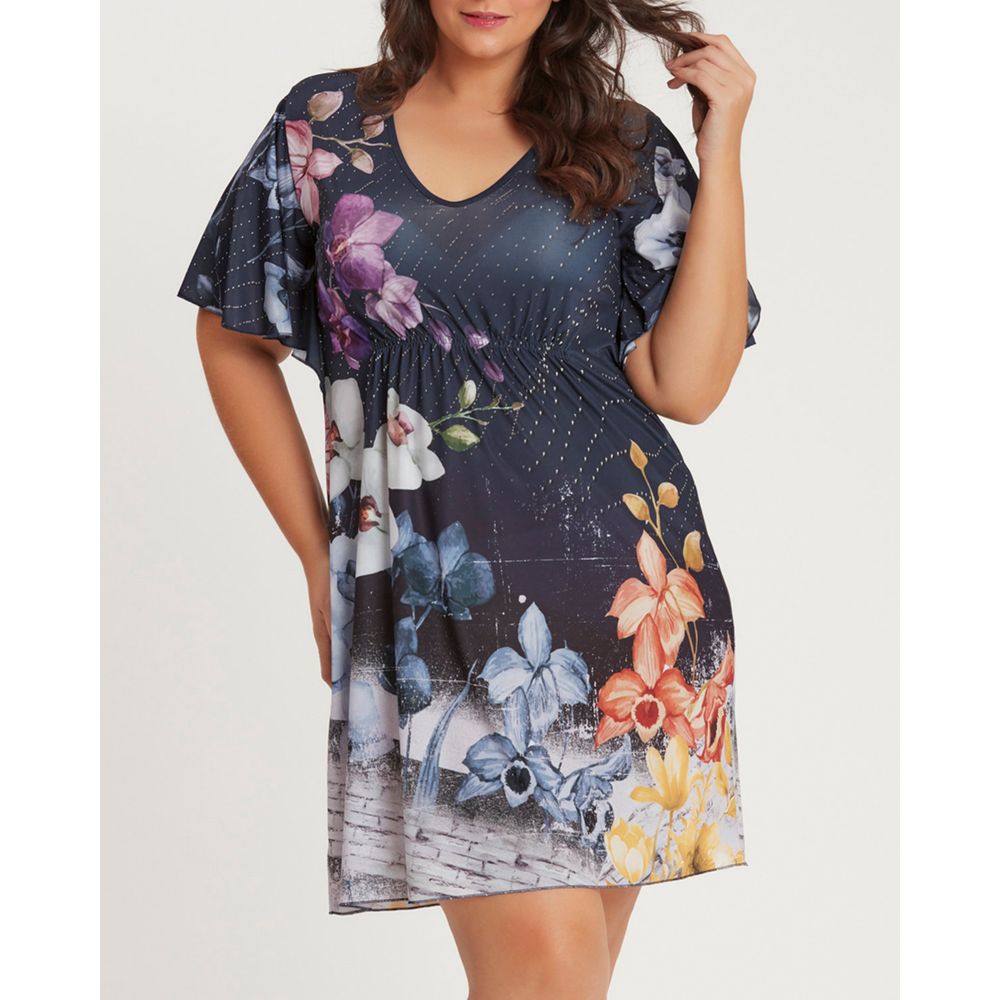 Kaftan-Plus-Size-Recco-Microfibra-Amni-Floral