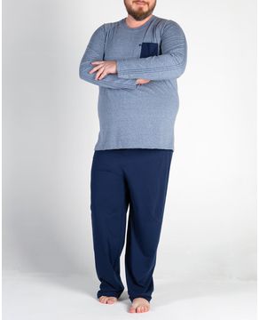 Pijama-Plus-Size-Masculino-Longo-Toque-Algodao-Bolso