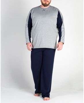 Pijama-Plus-Size-Masculino-Toque-Flanelado-Recorte