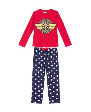 Pijama-Infantil-Feminino-Capita-Marvel-Calca-Estrelas