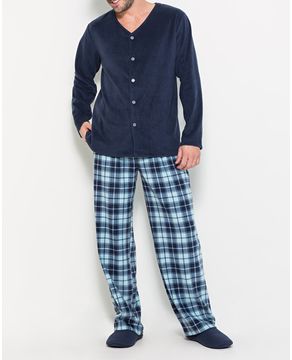 Pijama-Masculino-Aberto-Any-Any-Soft-Calca-Xadrez