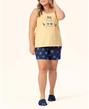 Pijama-Plus-Size-Feminino-Lua-Encantada-Regata-Chinelos