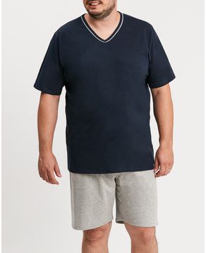 Pijama-Plus-Size-Masculino-Recco-Algodao-Vies-Gola