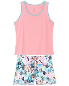 Pijama-Plus-Size-Feminino-Recco-Regata-Short-Verao