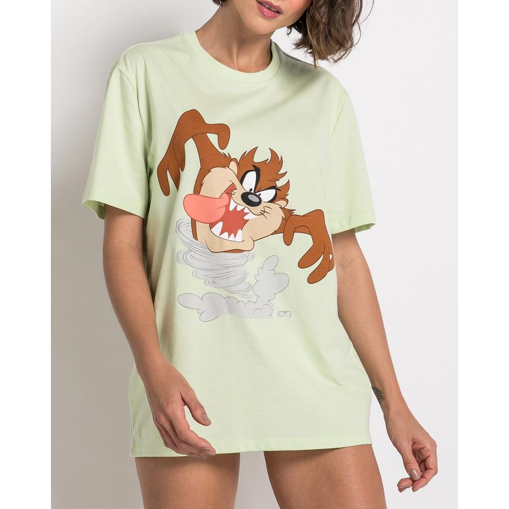 Camiseta-Feminina-Pijama-Acuo-100--Algodao-Taz