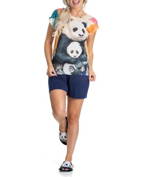 Pijama-Feminino-Curto-Toque-Poliplex-Viscolycra-Pandas