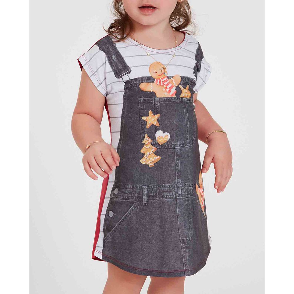 Camisola-Infantil-Recco-Viscolycra-Biscoito-de-Natal