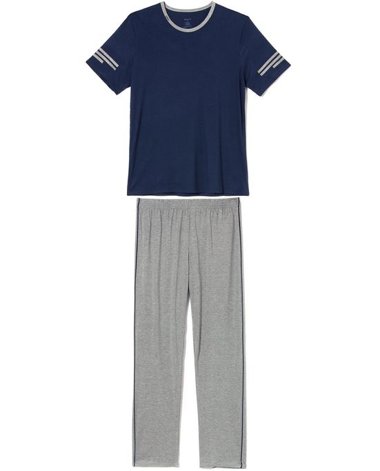 Pijama-Masculino-Manga-Curta-Calca-Recco-Visco-Stretch