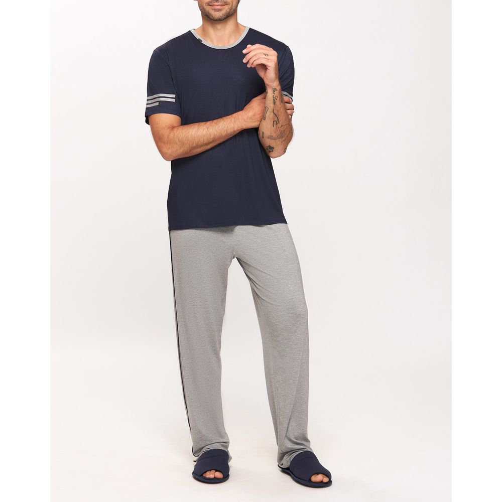 Pijama-Masculino-Manga-Curta-Calca-Recco-Visco-Stretch