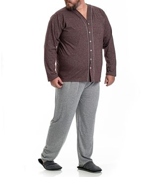 Pijama-Plus-Size-Masculino-Aberto-Toque-Malha-Mescla