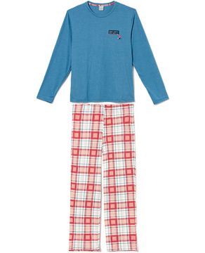 Pijama-Masculino-Lua-Encantada-Algodao-Calca-Xadrez