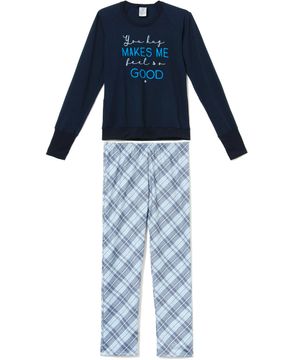 Pijama-Feminino-Toque-Molecotton-Calca-Xadrez