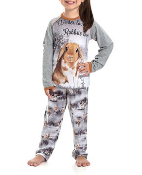 Pijama-Infantil-Feminino-Toque-Poliplex-Coelhos