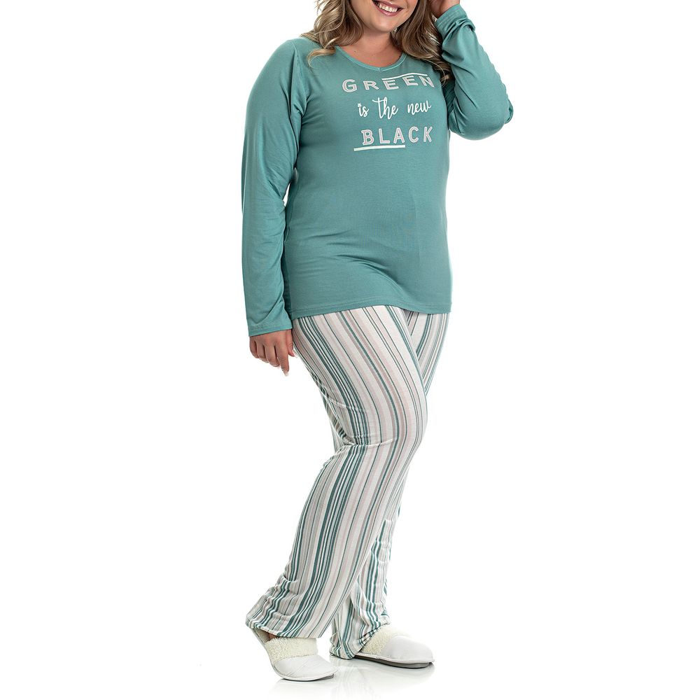 Pijama-Plus-Size-Feminino-Toque-Viscolycra-Listras