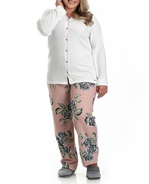 Pijama-Plus-Size-Feminino-Aberto-Toque-Flanelado