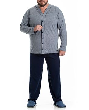 Pijama-Plus-Size-Masculino-Aberto-Toque-Algodao