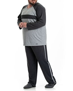 Pijama-Plus-Size-Masculino-Toque-Molecotton-Faixa