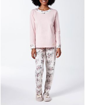 Pijama-Feminino-Lua-Cheia-Moletinho-Flanelado-Floral