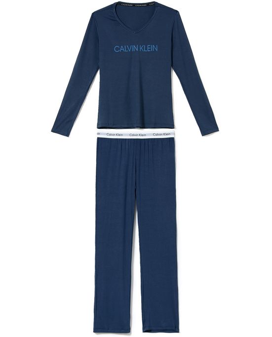 Pijama-Longo-Feminino-Calvin-Klein-Viscolycra-Logo