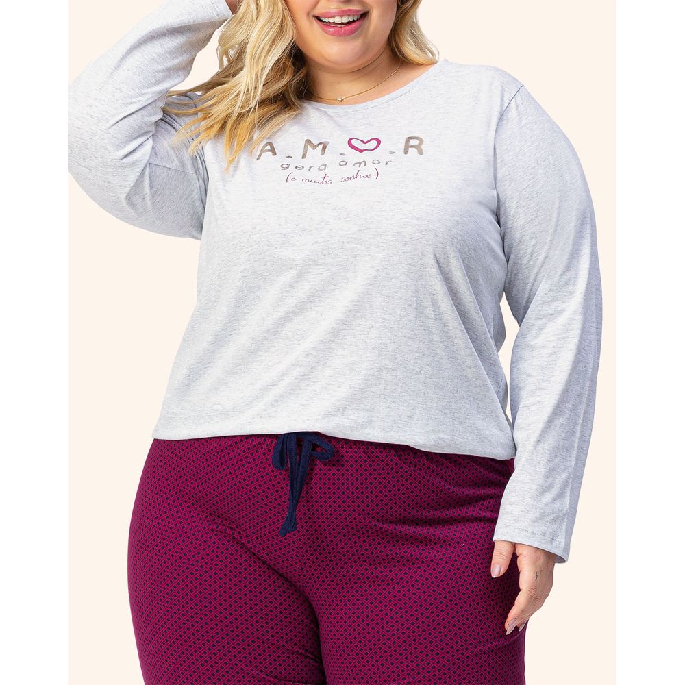 Pijama-Plus-Size-Feminino-Lua-Encantada-Algodao-Amor