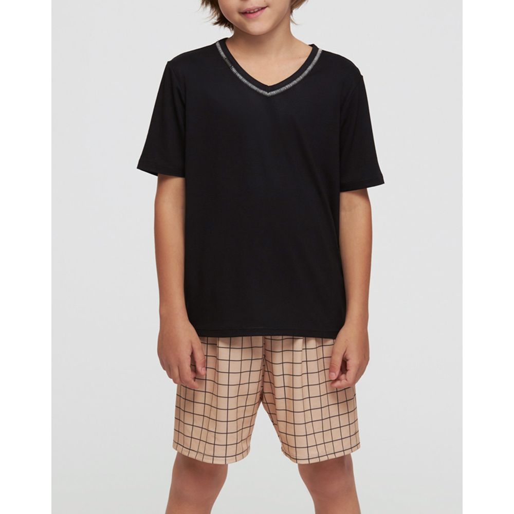 Pijama-Infantil-Masculino-Recco-Visco-Stretch-Xadrez