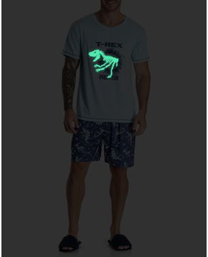 Pijama-Masculino-Curto-Toque-Viscolycra-Dinossauro