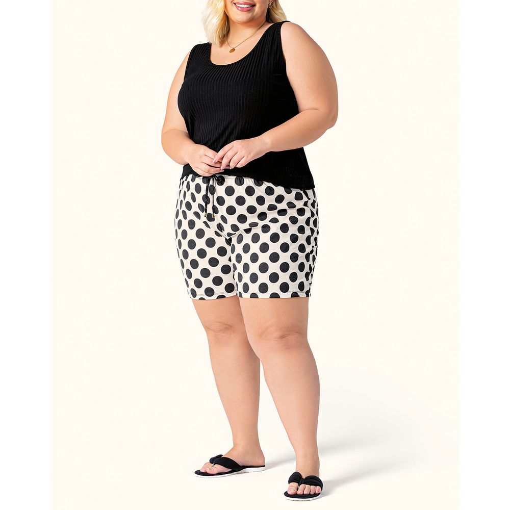 Pijama-Plus-Size-Feminino-Lua-Encantada-Algodao-Poa