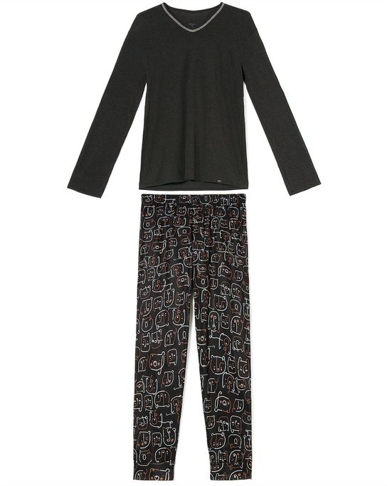 Pijama-Masculino-Recco-Visco-Calca-Flanelada-Ursos