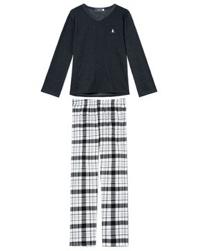 Pijama-Masculino-Lua-Cheia-Flanelado-Calca-Xadrez