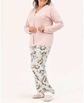 Pijama-Americano-Toque-Viscolycra-Floral