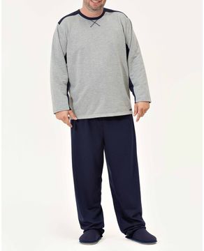 Pijama-Plus-Size-Masculino-Toque-Flanelado-Recorte