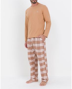 Pijama-Masculino-Acuo-Algodao-Flanela-Calca-Xadrez