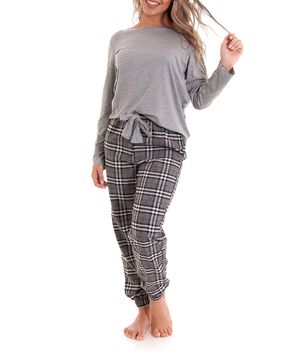 Pijama-Feminino-Moon-Calca-Fio-Tinto-Xadrez