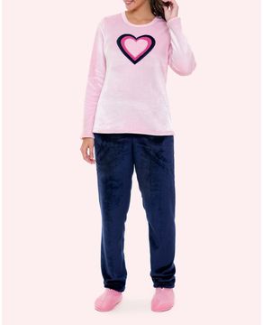 Pijama-Feminino-BCJN-Soft-Fleece-Coracao