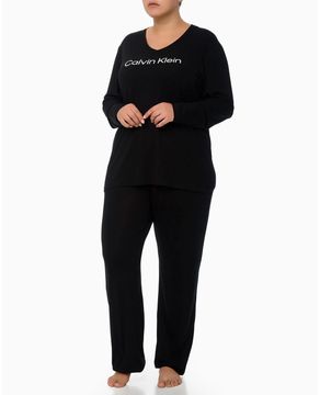 Pijama-Longo-Plus-Size-Feminino-Calvin-Klein-Viscolycra