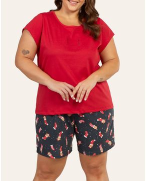 Pijama-Plus-Size-Feminino-Lua-Encantada-Algodao-Familia-Natal