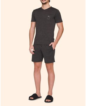 Pijama-Masculino-Lua-Lua-Poliamida-Melange-Short-Bolso