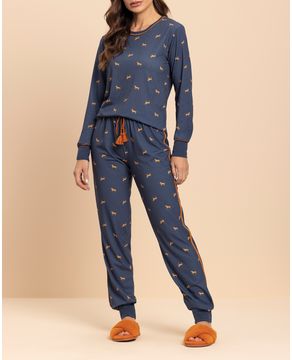 Pijama-Feminino-Lua-Encantada-Algodao-Cavalos