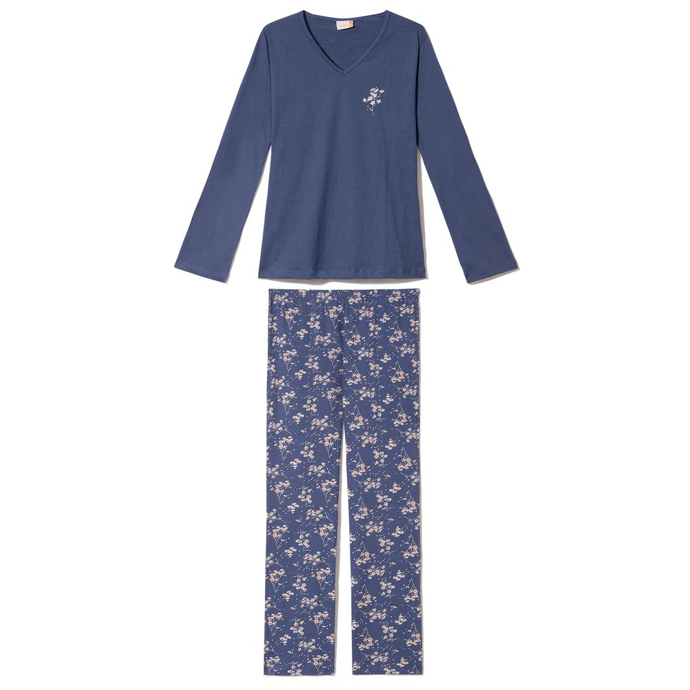 Pijama-Feminino-Lua-Encantada-100--Algodao-Floral