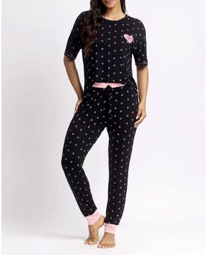 Pijama-Feminino-Any-Any-Manga-Curta-e-Calca-Patinhas