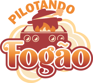 Logotipo pilotando fogão receitas culinárias