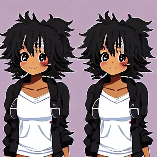 Lexica  Cute anime man with messy hair and short beard