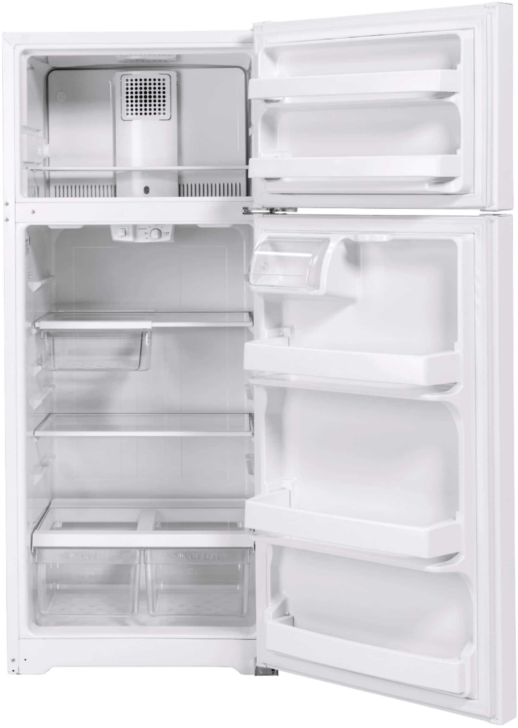 Customer Reviews: GE 17.5 Cu. Ft. Top-Freezer Refrigerator White ...