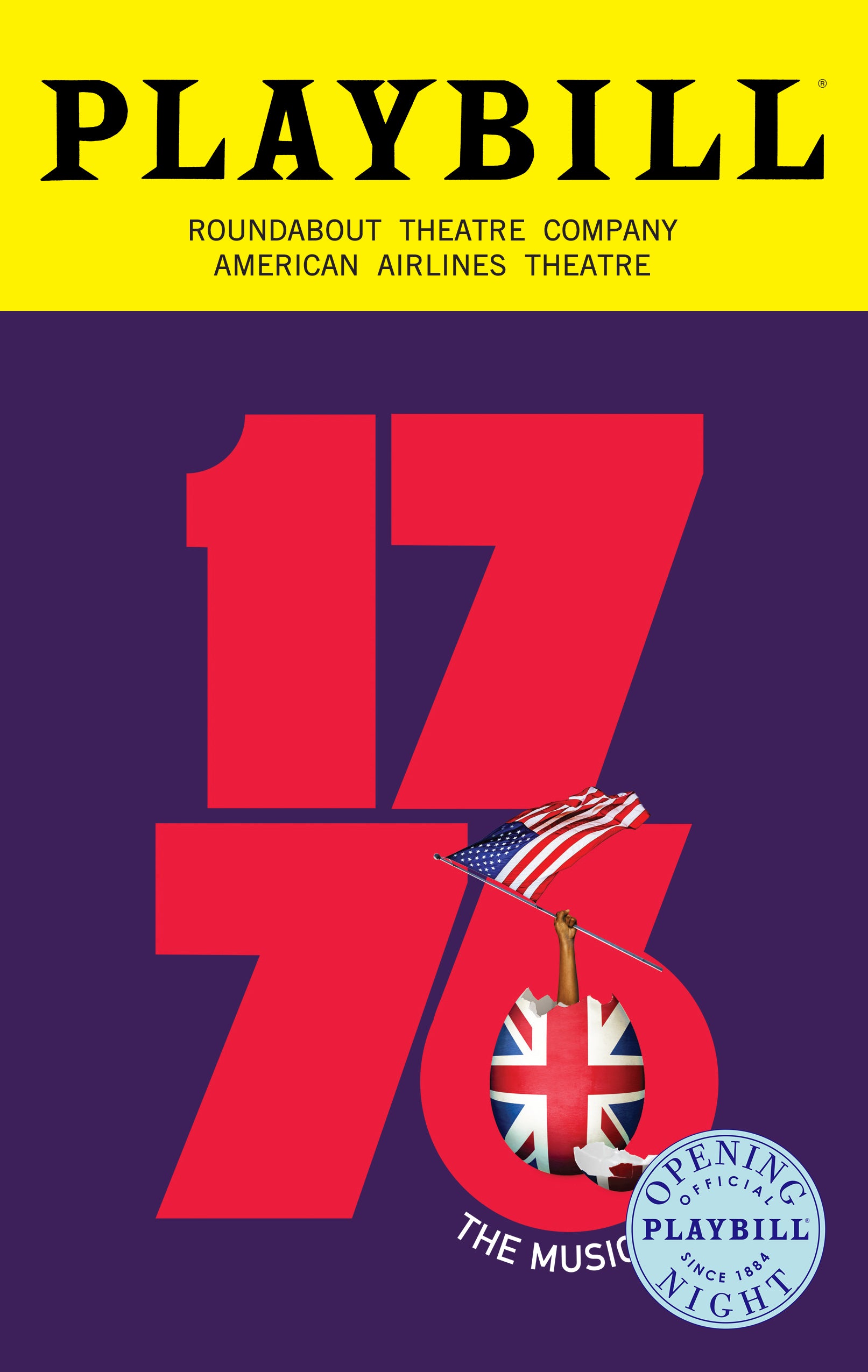 1776 Limited Edition Official Opening Night Playbill