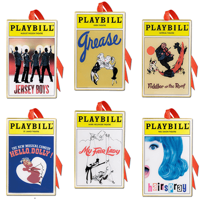 2014 Playbill Ornaments from the Broadway Cares Classic Collection - Set of Six